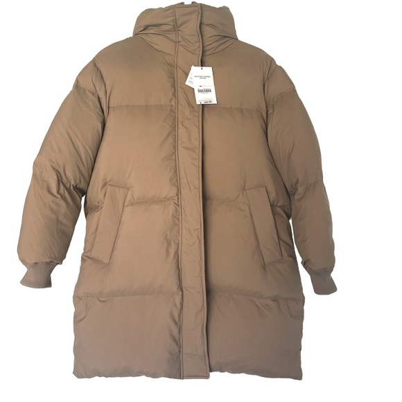 🆕 NWT Zara - Puffer Jacket Selected Thermal Edition Down - XS in Taupe - Picture 4 of 13
